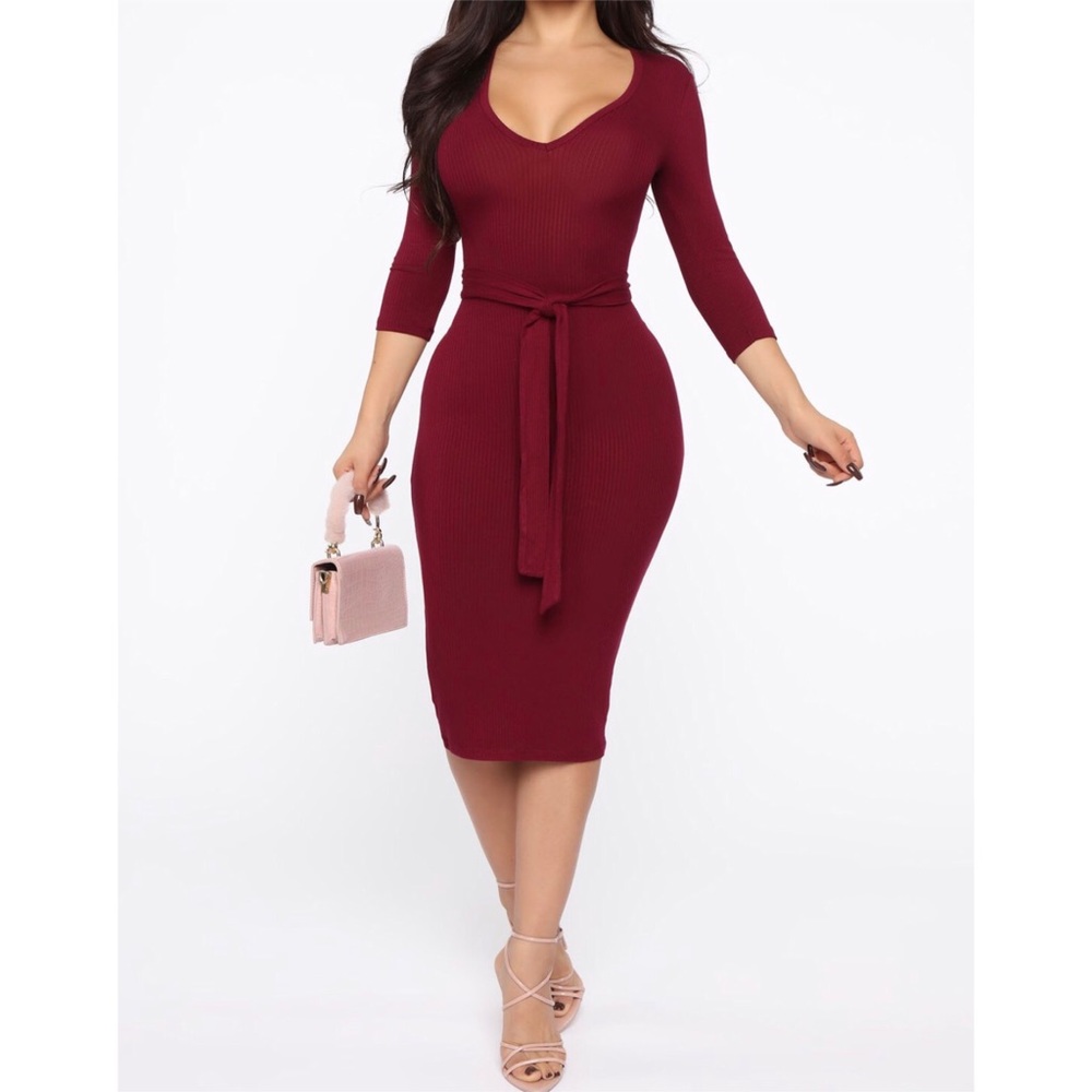 Fashion Nova In The Long Run Midi Dress
